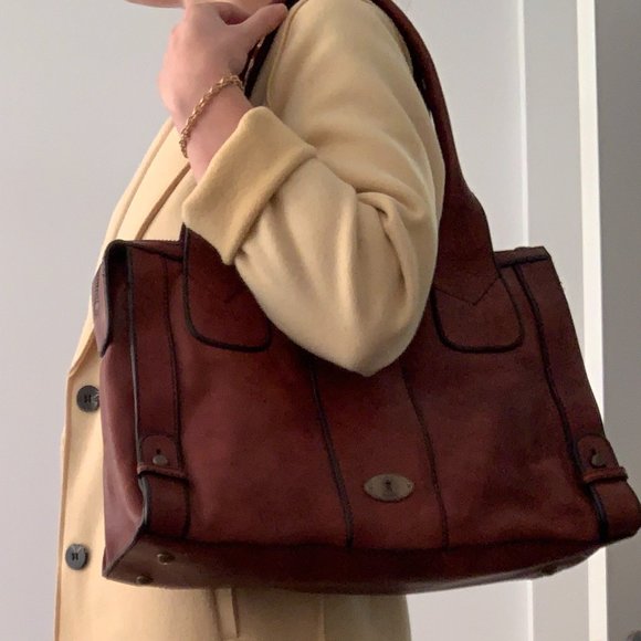 Fossil Vintage Re-issue Leather Brown large tote bag - Picture 12 of 12